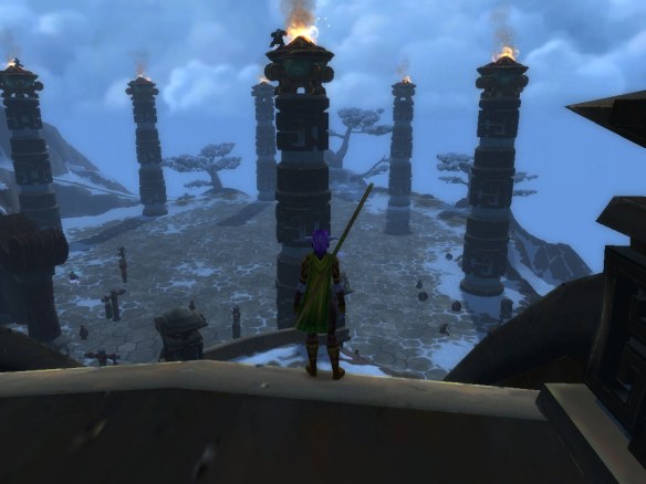 My Night Elf monk at the Peak of Serenity in World of Warcraft: Mists of Pandaria