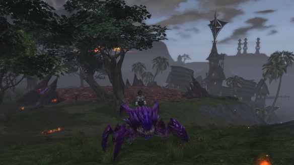My rogue on a gulanite hellbug mount in Rift
