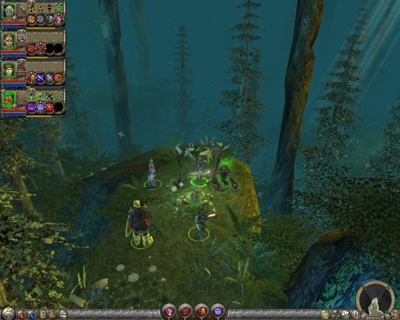 A scenic vista in Vai'lutra Forest in Dungeon Siege II