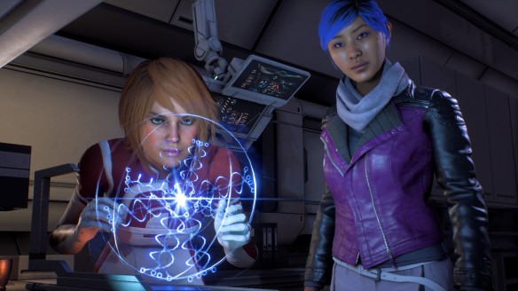 Dr. Suvi Anwar and Sara Ryder in Mass Effect: Andromeda