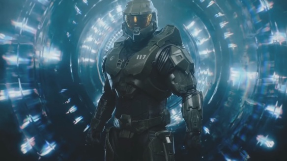 Master Chief John 117 in the opening credits of the Halo TV series.